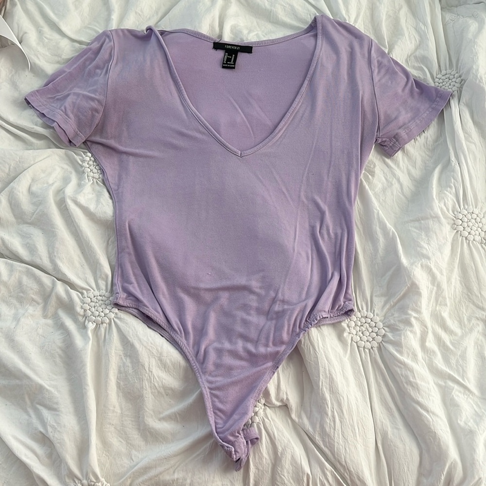 Purple Forever21 Bodysuit, size M